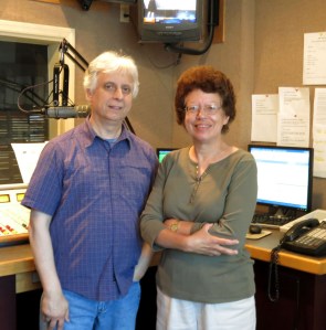 Here I am with radio host Warren Lawrence after our interview.