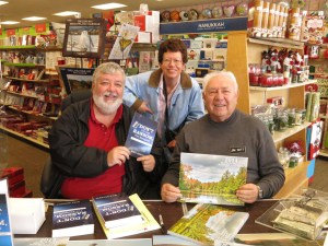 Here I am with Mike and Jim at Fran's Hallmark in Monroe.
